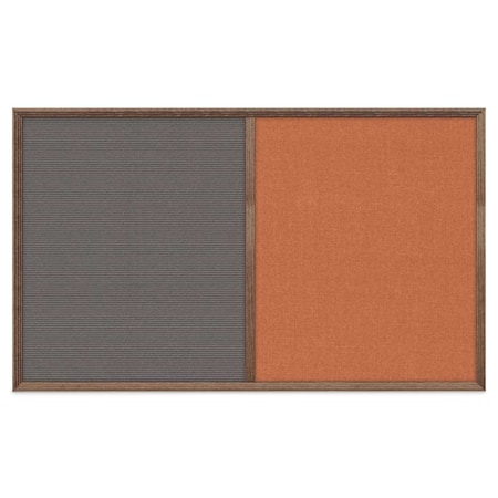 United Visual Products Slim Style Indoor Enclosed Corkboard, 18 UV501SC-SATIN-CORK